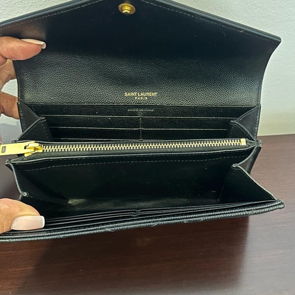 Black YSL Cassandre Flap Wallet - Picture 3 of 3